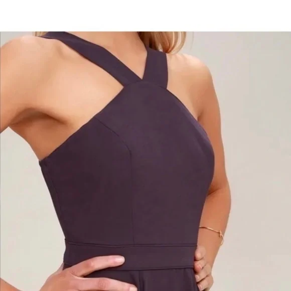 Lulus Forevermore til the end of time dusty purple skater dress # 394122 - Picture 3 of 7